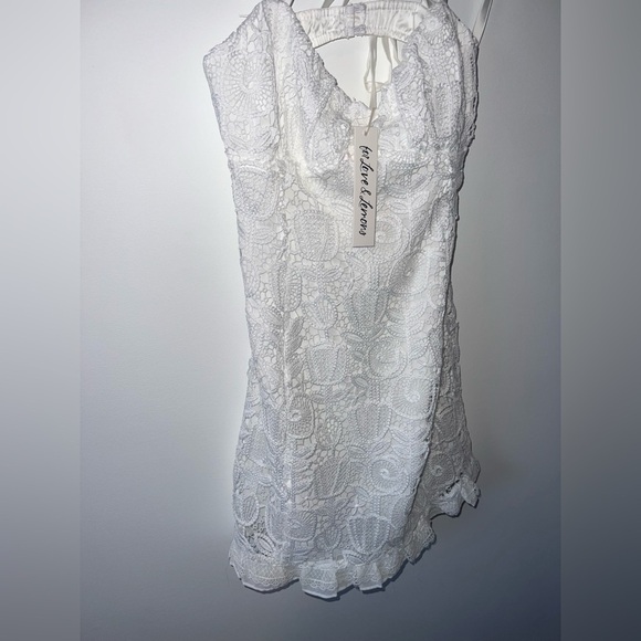 For Love and Lemons Mini Lace Dress in White NWT - Picture 2 of 8